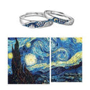 Paire d'Alliances Nuit Étoilée Van Gogh Premium
