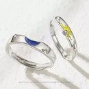 Paire d'Alliances Soleil et Lune Premium