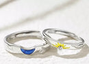 Paire d'Alliances Soleil et Lune Premium