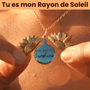 Collier Tournesol "Tu es mon Rayon de Soleil" + CADEAU